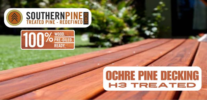 Ochre Treated Pine Decking
